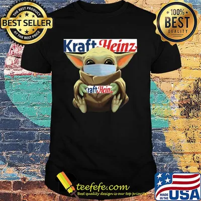 Star wars baby yoda mask hug kraft heinz covid-19 shirt