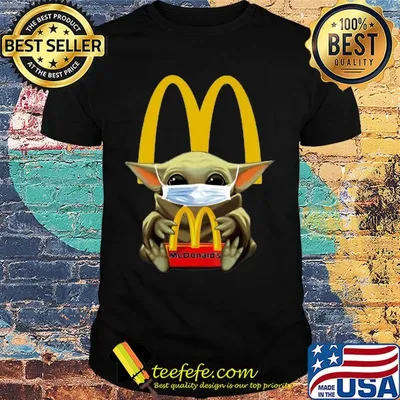 Star wars baby yoda mask hug mcdonald’s covid-19 shirt