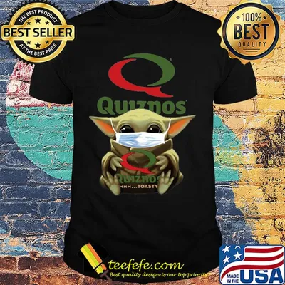 Star wars baby yoda mask hug quiznos covid-19 shirt