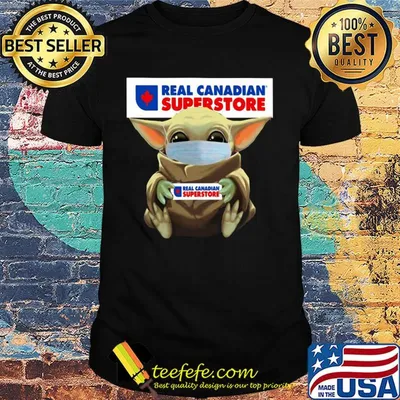 Star wars baby yoda mask hug real canadian superstore covid-19 shirt