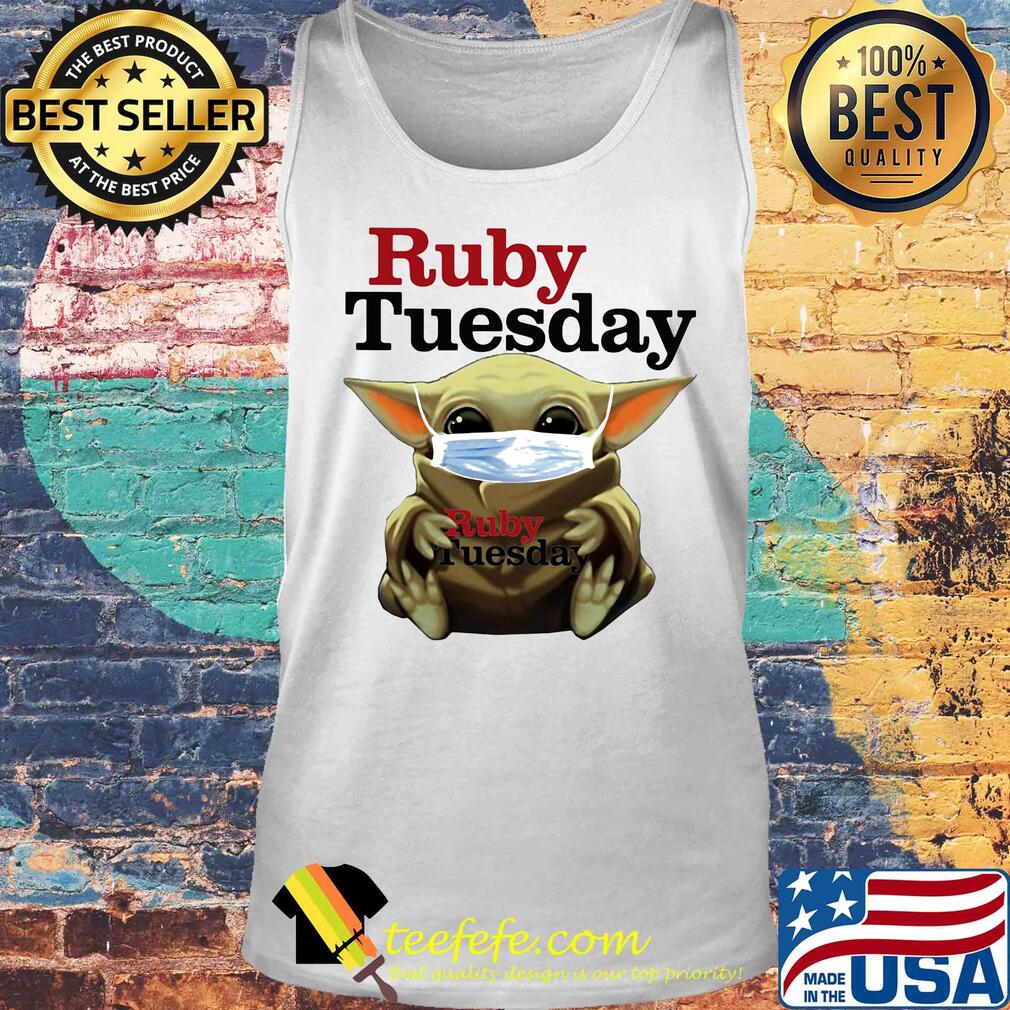 Star wars baby yoda mask hug ruby tuesday covid-19 s Tank top Star wars baby yoda mask hug ruby tuesday covid-19 s Tank top