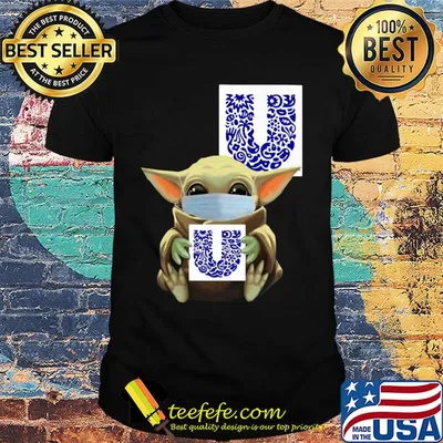 Star wars baby yoda mask hug unilever covid-19 shirt