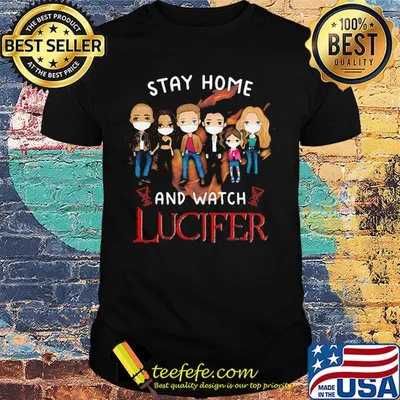 Stay home and watch lucifer characters chibi mask covid-19 shirt