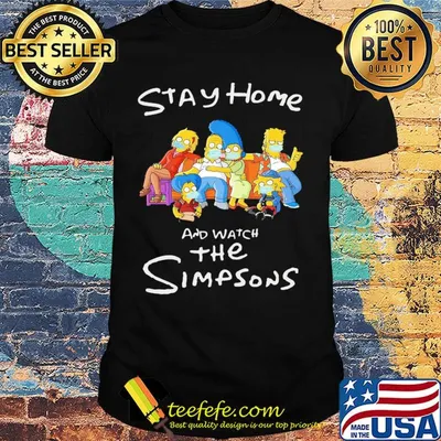 Stay home and watch the simpsons mask covid-19 shirt