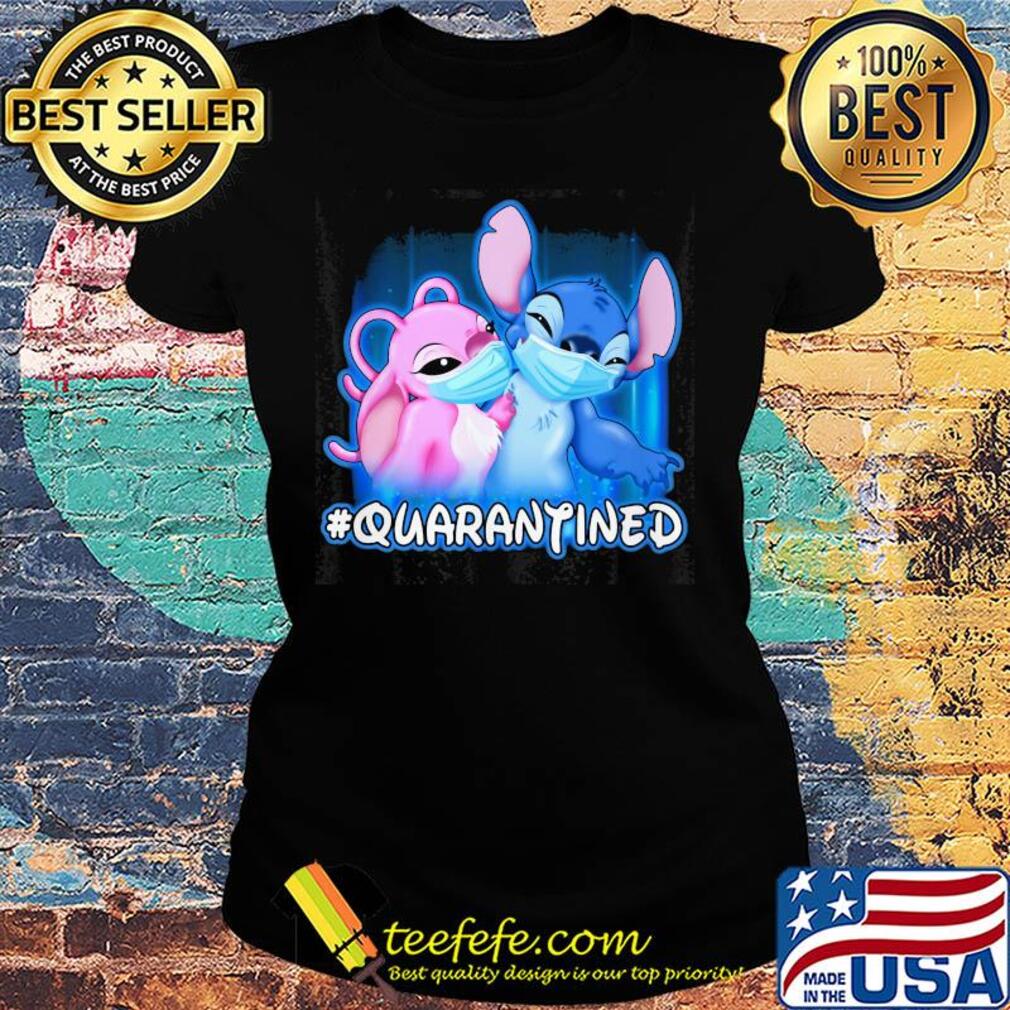 Stitch And Angel quarantined Disney mask Covid-19 s Ladies tee Stitch And Angel quarantined Disney mask Covid-19 s Ladies tee