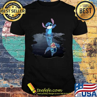 Stitch mask water mirror shirt