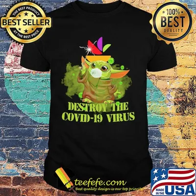 Stop & shop baby yoda destroy the covid-19 virus shirt