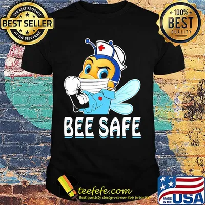 Strong Nurse Bee Safe Mask Shirt