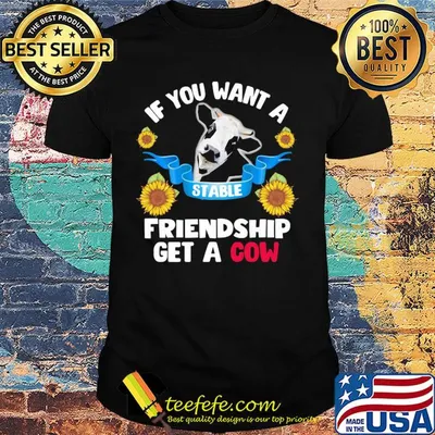 Sun If you want a stable friendship get a cow shirt
