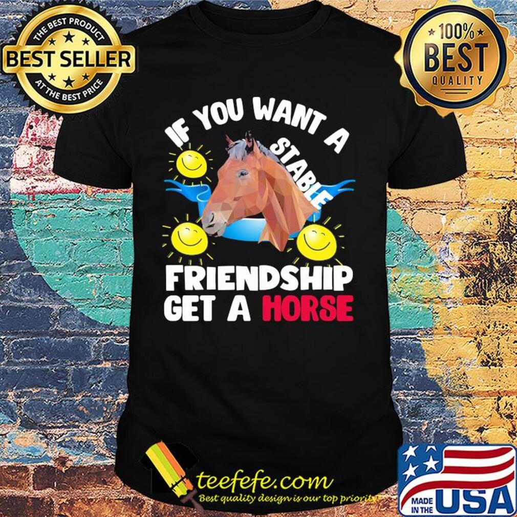 Sun If you want a stable friendship get a horse shirt