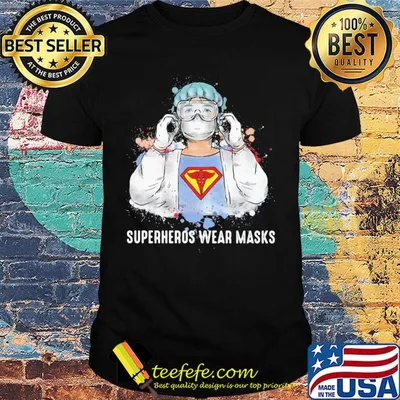 Superheroes wear masks covid-19 shirt