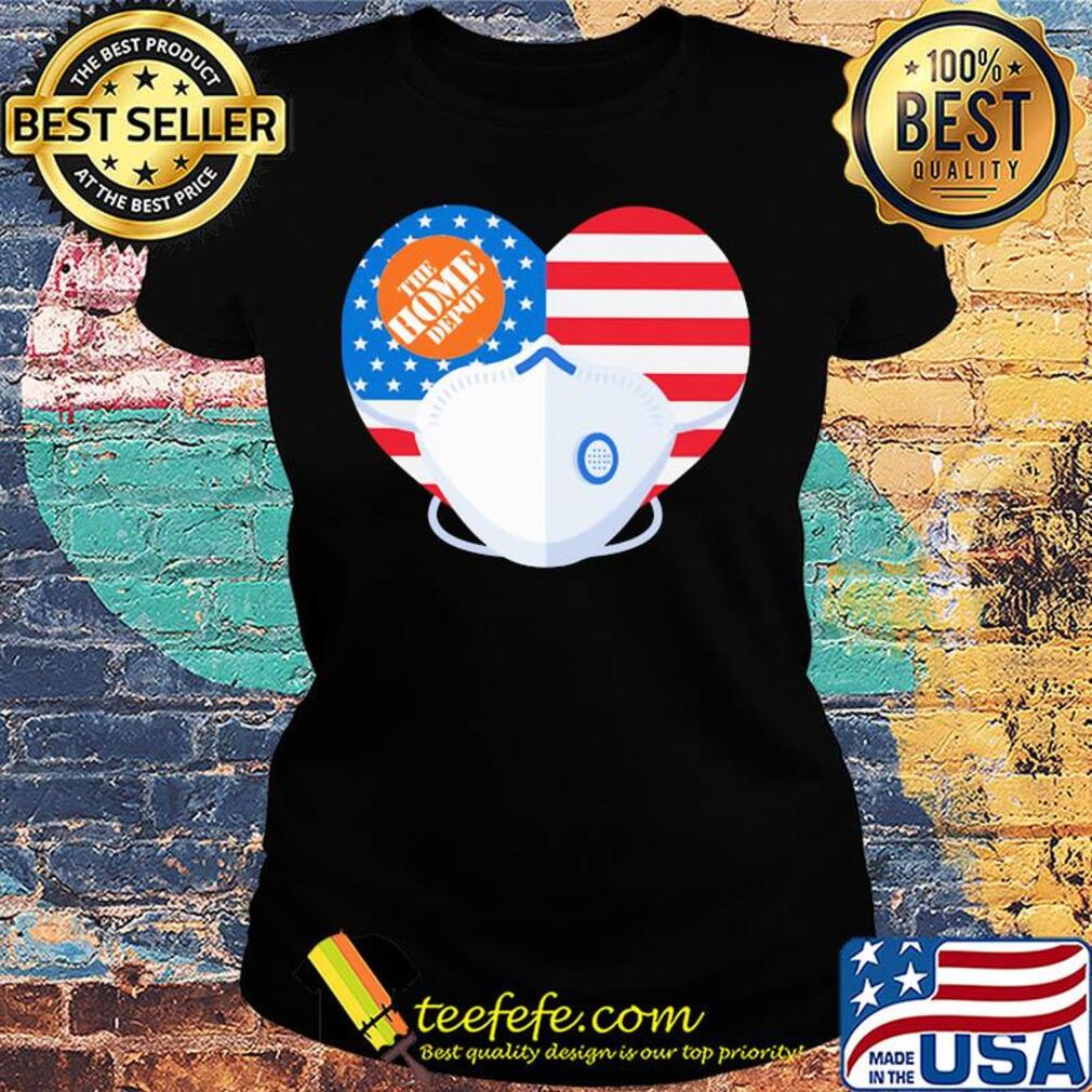 The home depot American flag veteran flag mask s Ladies tee The home depot American flag veteran flag mask s Ladies tee