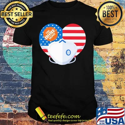 The home depot American flag veteran flag mask shirt