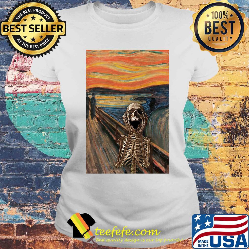 The Scream Skeleton Vertical Poster Shirt Laides tee The Scream Skeleton Vertical Poster Shirt Laides tee