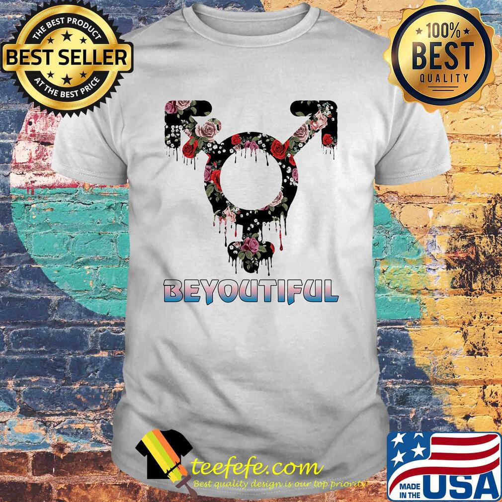Three gender symbol flat icon flower beyoutiful shirt