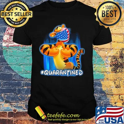 Tiger quarantined American flag mask Disney shirt