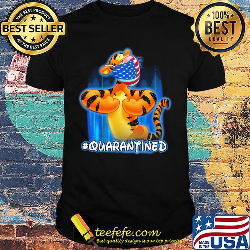 Tiger quarantined American flag mask Disney shirt