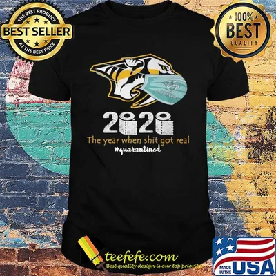 Tigers predators 2020 the year when shit got real quarantined toilet paper mask covid-19 shirt