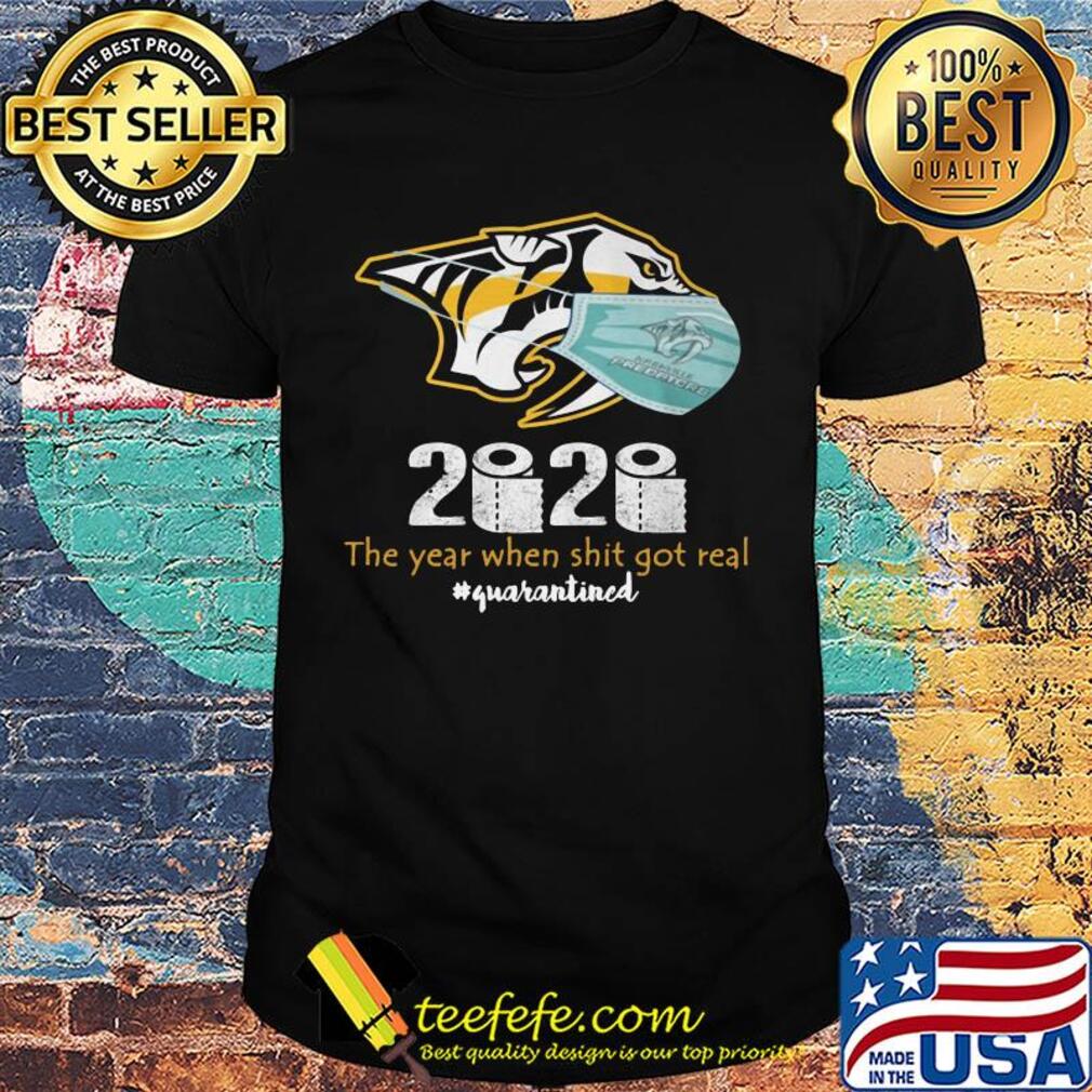 Tigers predators 2020 the year when shit got real quarantined toilet paper mask covid-19 shirt