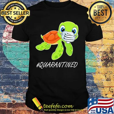 Turtle mask quarantined covid-19 shirt