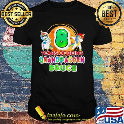 Unicorn 8 years of being grandpacorn bruce shirt