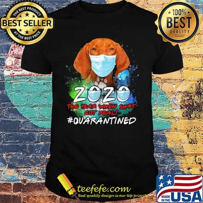 Vizsla 2020 the year when shit got real #quarantined shirt