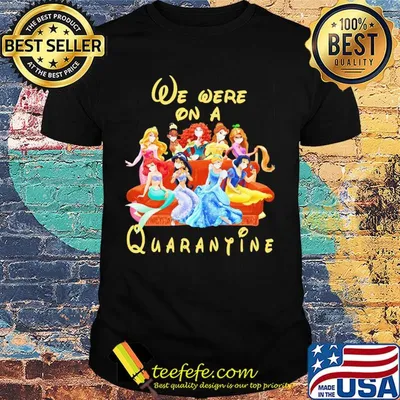 We are on a quarantine Character Princess Disney shirt