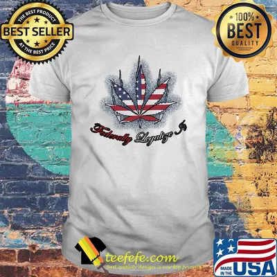 Weed American flag federally legalize ft shirt