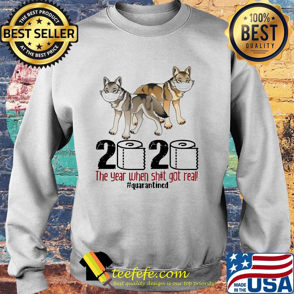 Wolf 2020 the year when shit got real #quarantined s Sweater Wolf 2020 the year when shit got real #quarantined s Sweater