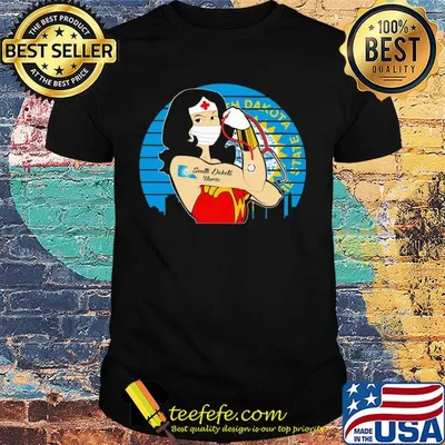 Wonder woman tattoos south dakota nurse mask covid-19 vintage shirt