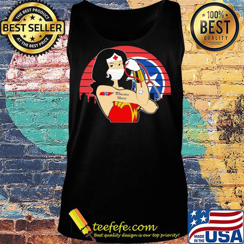 Wonder woman tattoos tennessee nurse mask covid-19 vintage s Tank top Wonder woman tattoos tennessee nurse mask covid-19 vintage s Tank top