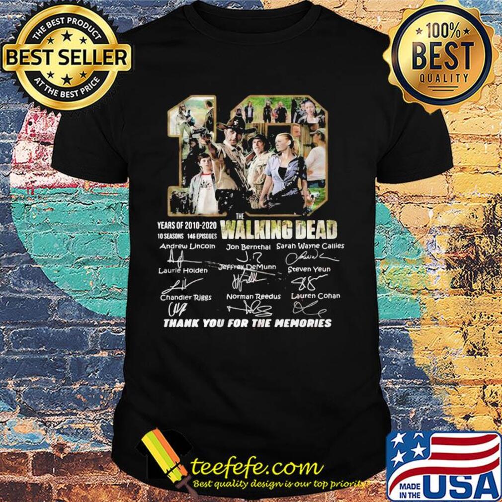 10 years of 2010 2020 10 seasons 146 episodes the walking dead thank you for the memories signatures shirt 10 years of 2010 2020 10 seasons 146 episodes the walking dead thank you for the memories signatures shirt