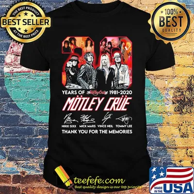 29 years of 1981 2020 motley crue band thank you for the memories signatures shirt