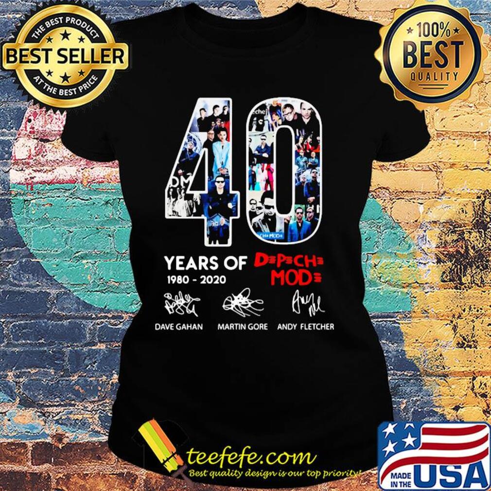 40 years of 1980 2020 depeche mode band signatures s Ladies tee 40 years of 1980 2020 depeche mode band signatures s Ladies tee