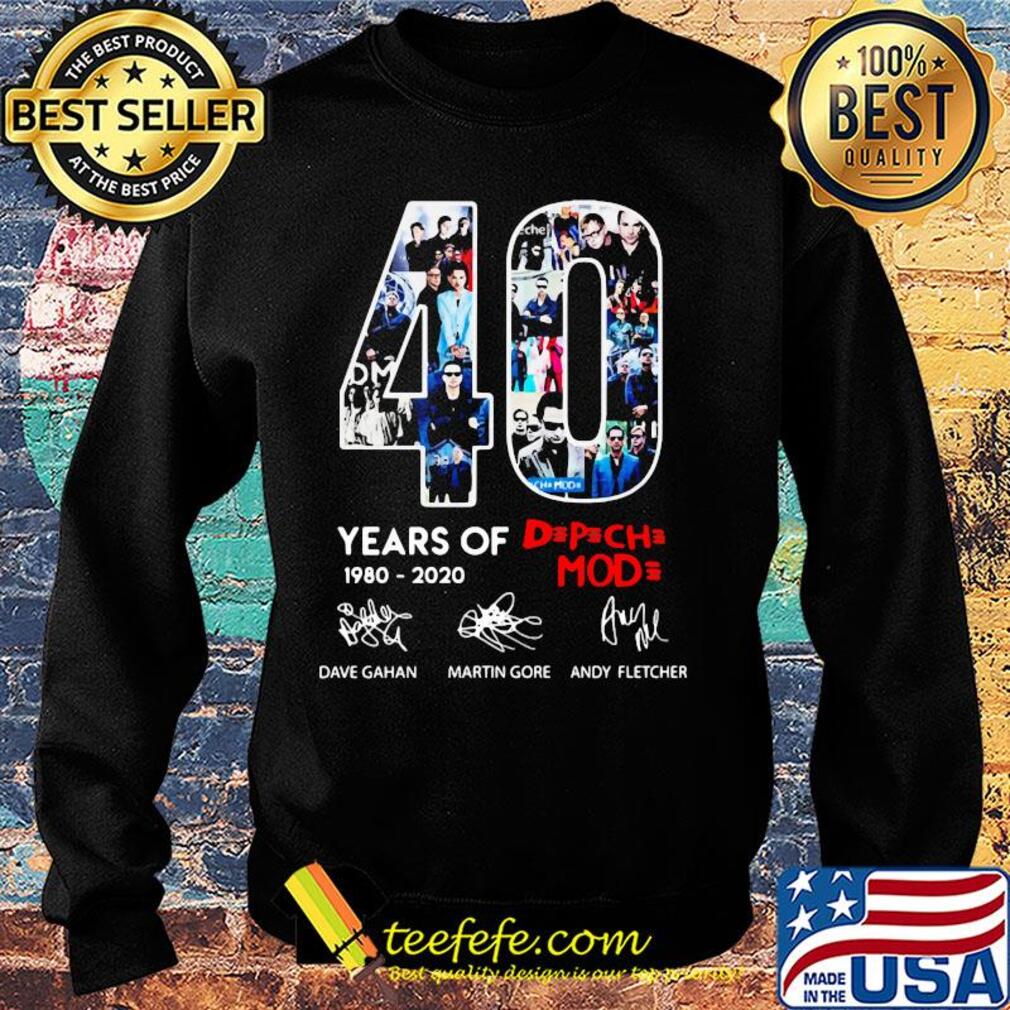 40 years of 1980 2020 depeche mode band signatures s Sweater 40 years of 1980 2020 depeche mode band signatures s Sweater