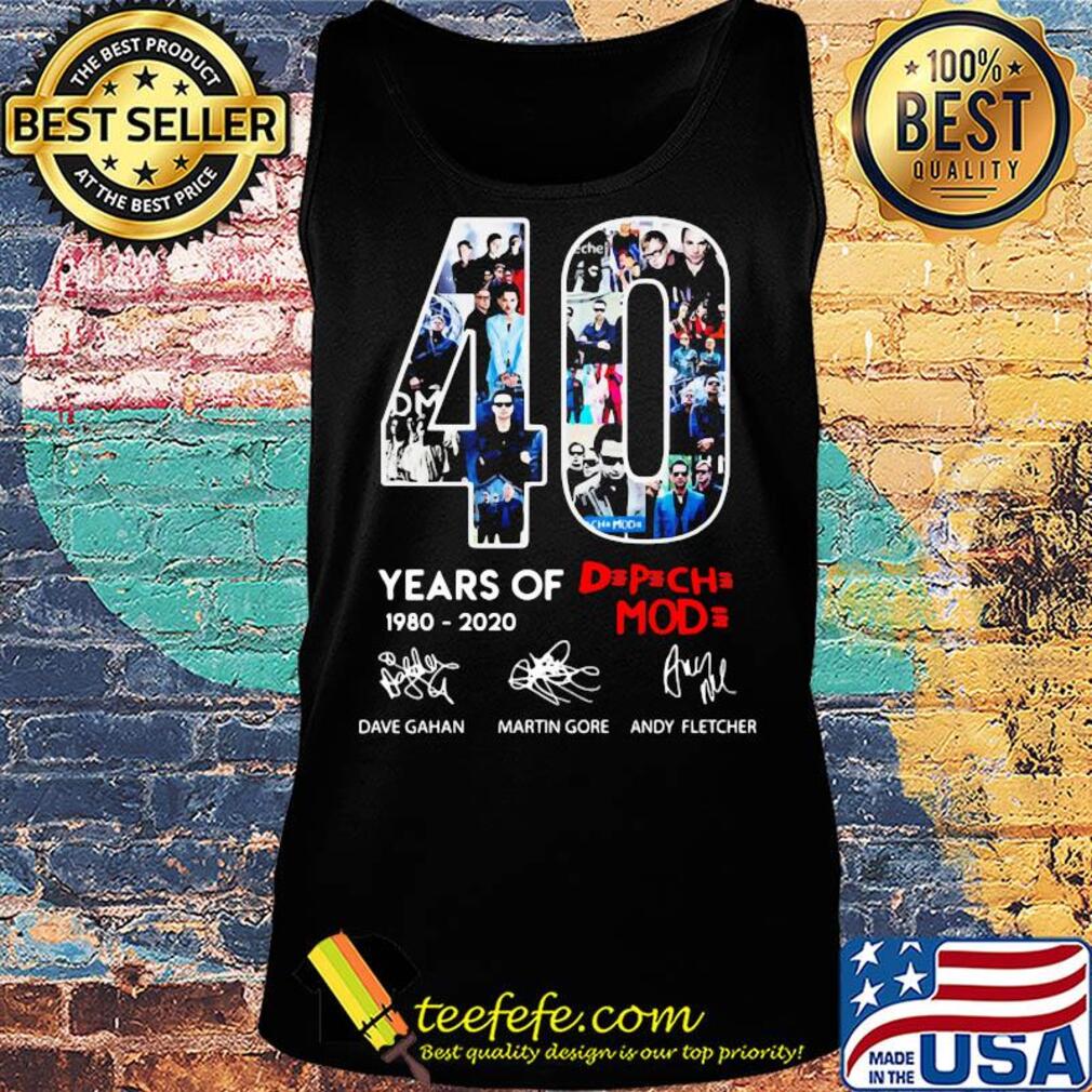 40 years of 1980 2020 depeche mode band signatures s Tank top 40 years of 1980 2020 depeche mode band signatures s Tank top