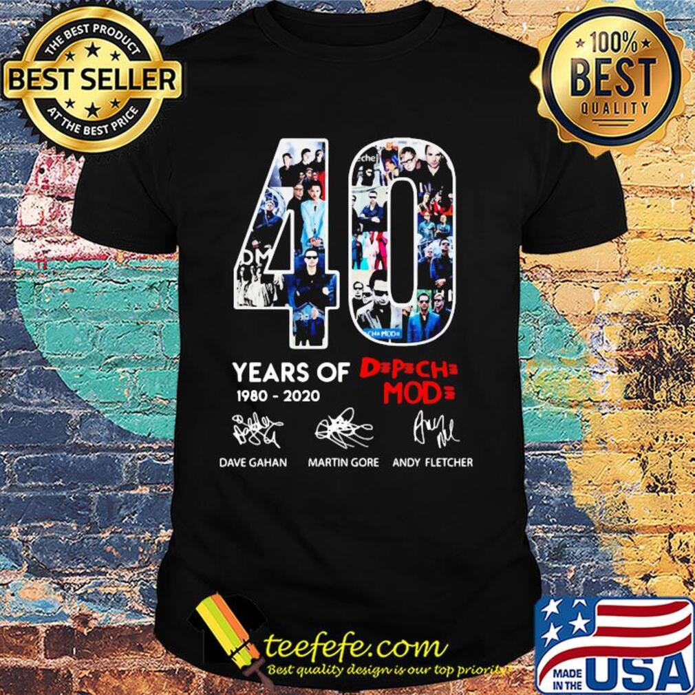 40 years of 1980 2020 depeche mode band signatures shirt 40 years of 1980 2020 depeche mode band signatures shirt