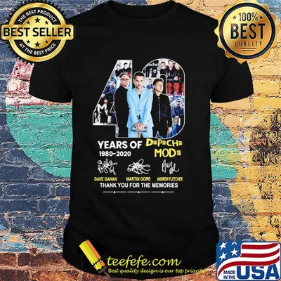 40 years of 1980 2020 depeche mode thank you for the memories signatures shirt