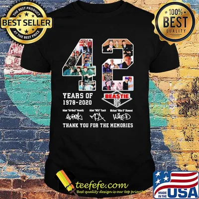 42 years of 1978 2020 beastie boys thank you for the memories signatures shirt