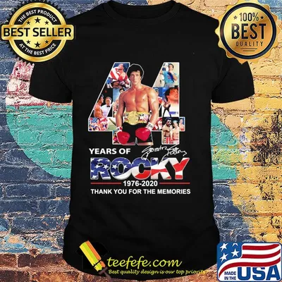 44 years of rocky 1976 2020 thank you for the memories signatures shirt