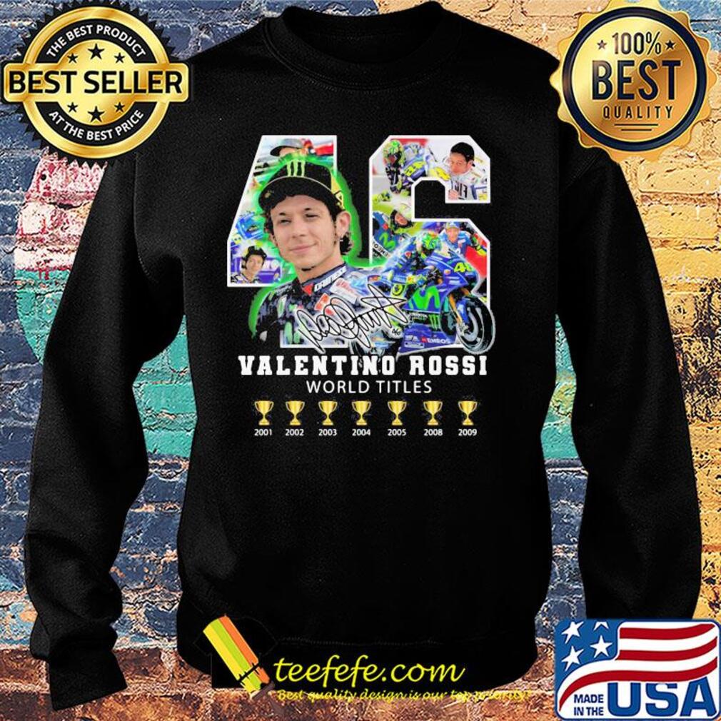 46 valentino rossi world titles champions signature s Sweater 46 valentino rossi world titles champions signature s Sweater