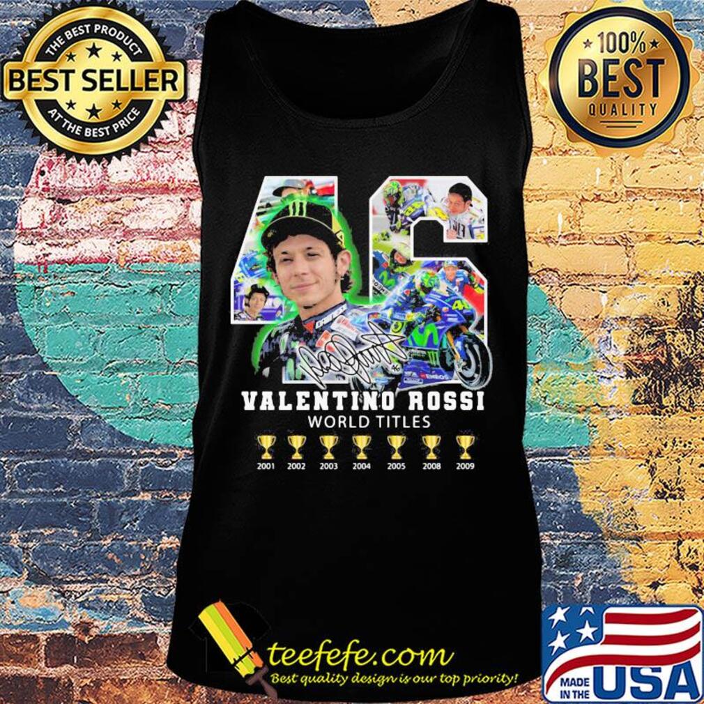46 valentino rossi world titles champions signature s Tank top 46 valentino rossi world titles champions signature s Tank top