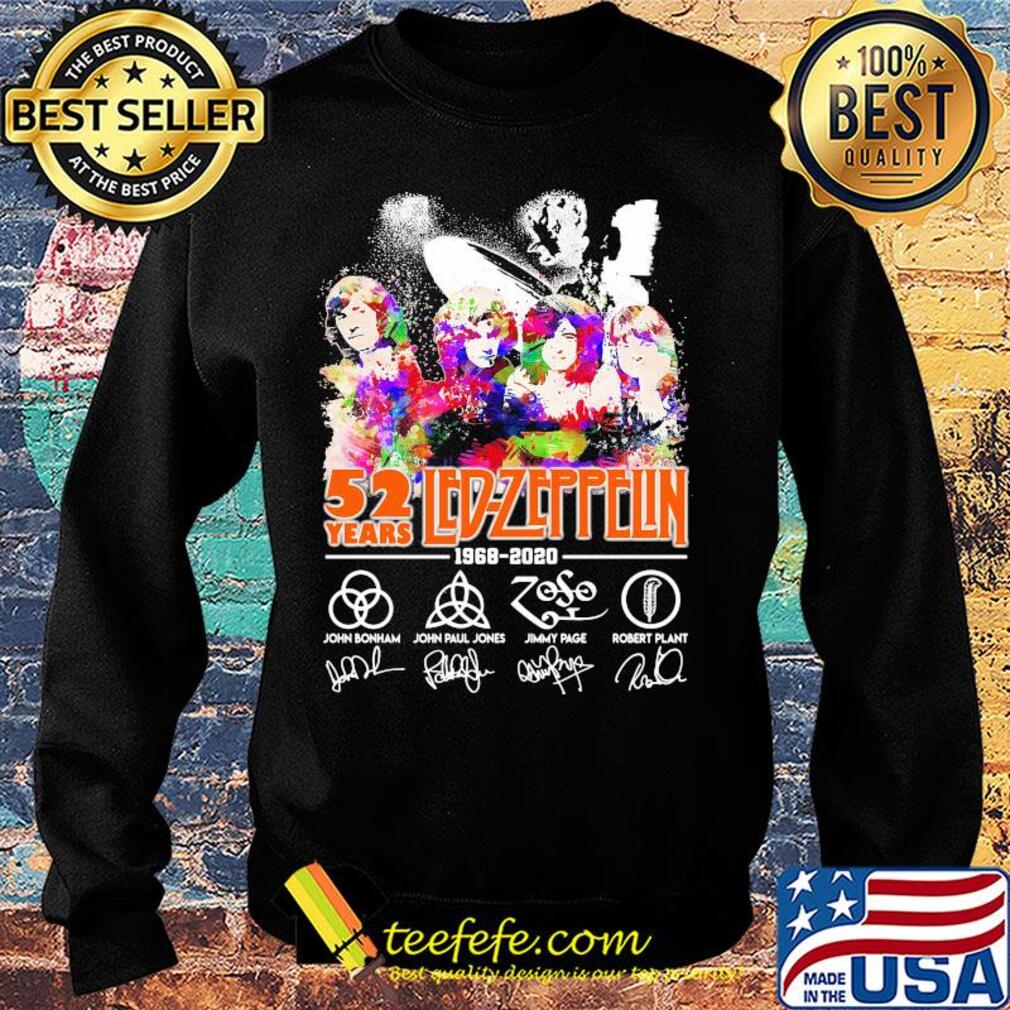 52 years led-zeppelin 1968 2020 john bonham john paul jones jimmy page robert plant signatures colors s Sweater 52 years led-zeppelin 1968 2020 john bonham john paul jones jimmy page robert plant signatures colors s Sweater