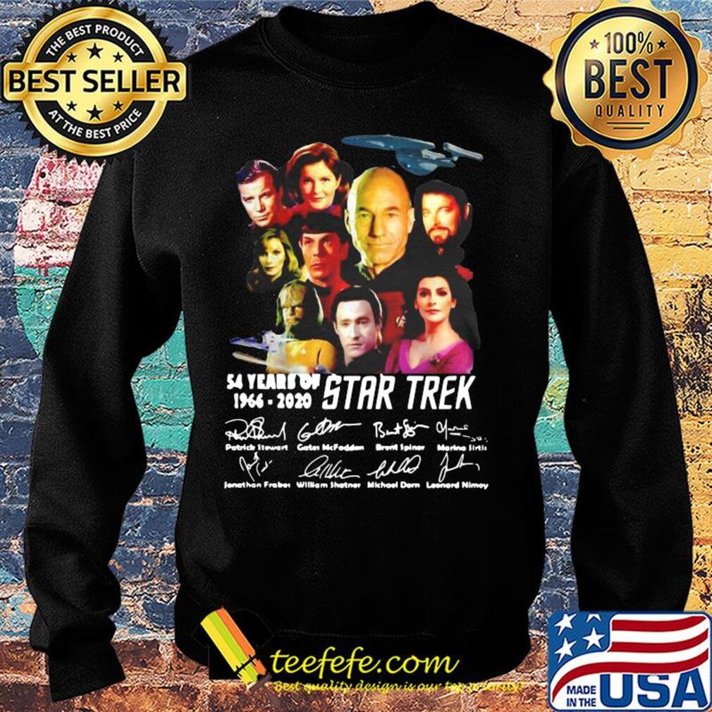 54 years of Star Trek 1966 2020 signature s Sweater 54 years of Star Trek 1966 2020 signature s Sweater