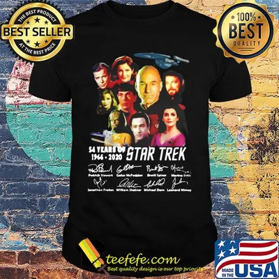 54 years of Star Trek 1966 2020 signature shirt