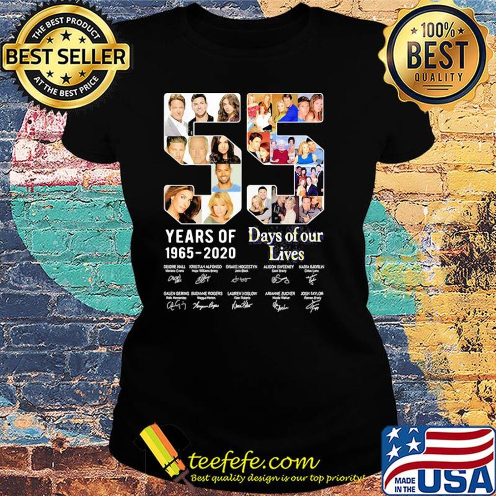 55 years of 1965 2020 days of our lives characters signatures s Ladies tee 55 years of 1965 2020 days of our lives characters signatures s Ladies tee