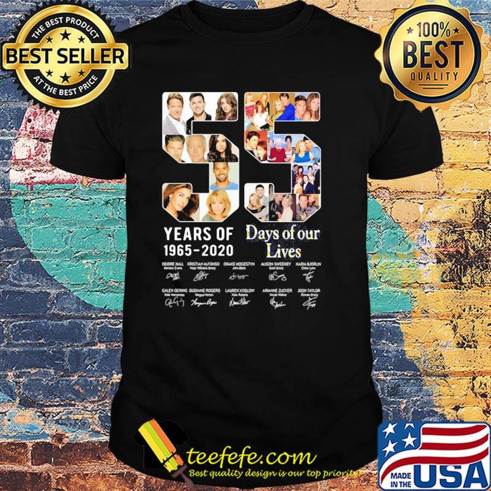 55 years of 1965 2020 days of our lives characters signatures shirt 55 years of 1965 2020 days of our lives characters signatures shirt