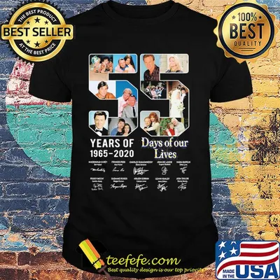 55 years of 1965 2020 days of our lives thank you for the memories signatures shirt