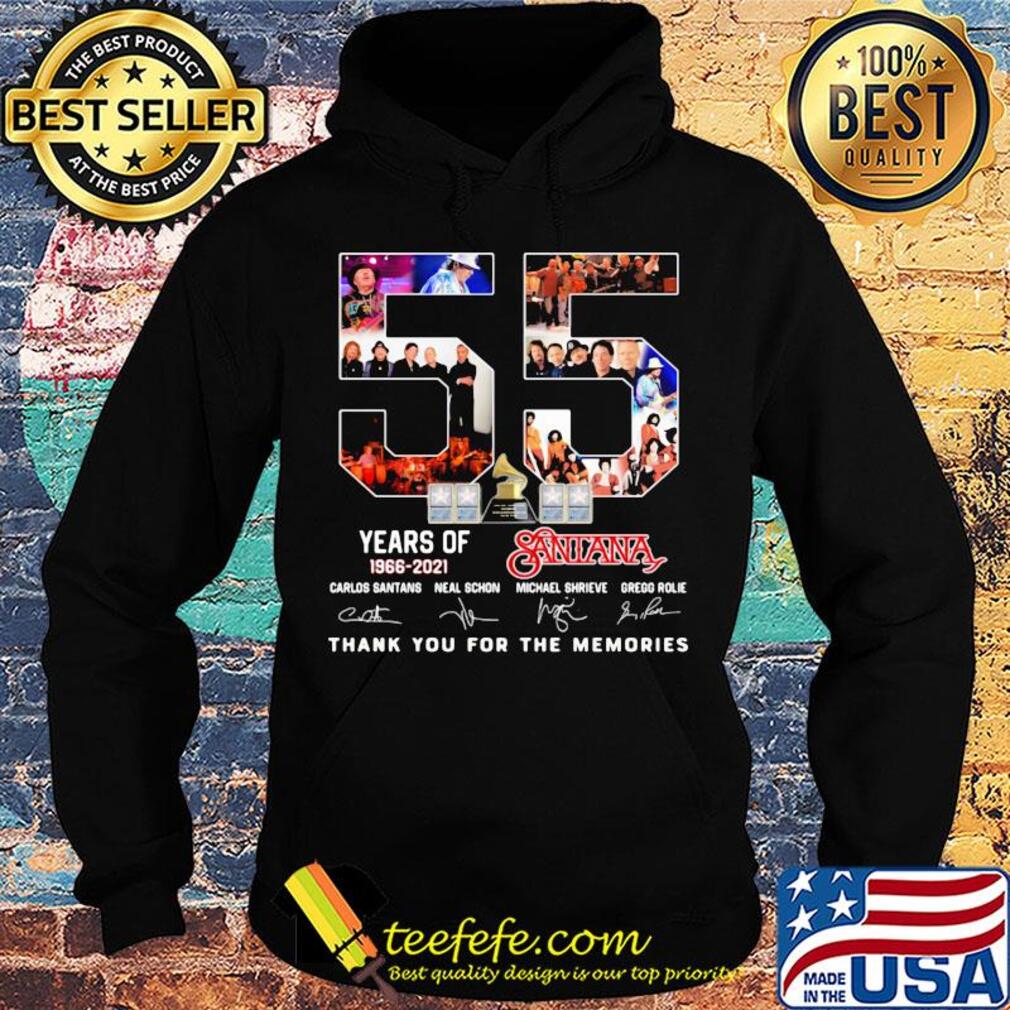 55 years of 1966 2021 Santana thank you for the memories signature s Hoodie 55 years of 1966 2021 Santana thank you for the memories signature s Hoodie