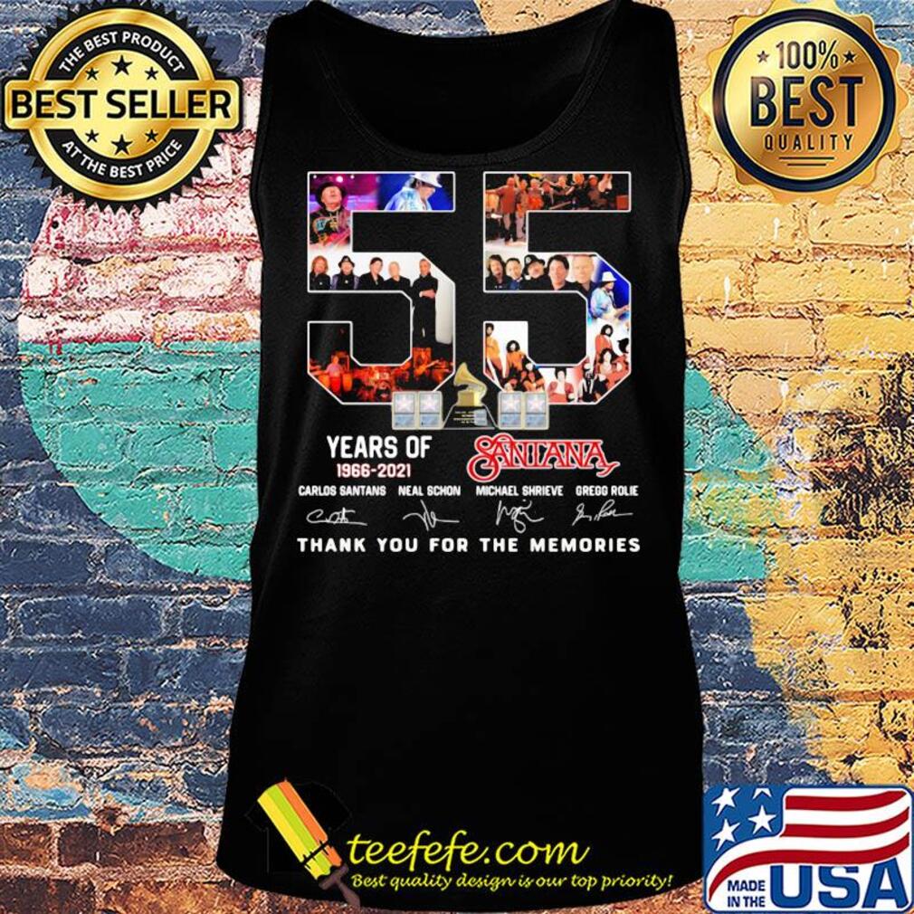55 years of 1966 2021 Santana thank you for the memories signature s Tank top 55 years of 1966 2021 Santana thank you for the memories signature s Tank top